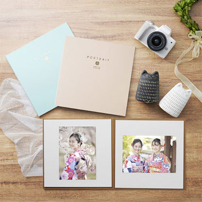 ハクバ M1770-2L-2CR ペーパースクウェア台紙 No.1770 2L（カビネ）サイズ 2面（角×2枚） クリーム