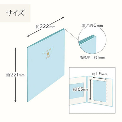 ハクバ M1770-2L-3BL ペーパースクウェア台紙 No.1770 2L（カビネ）サイズ 3面（角×3枚） ブルー