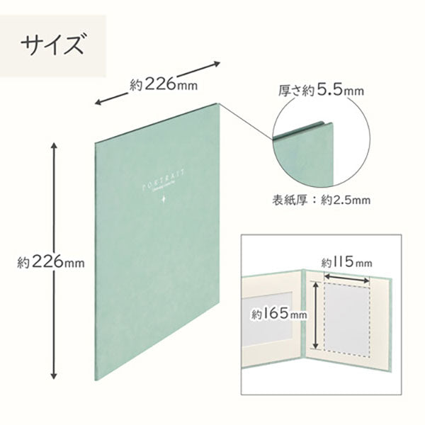 ハクバ M2020-2L-2AQ スクウェア台紙 No.2020 2L（カビネ）サイズ 2面（角×2枚） アクア