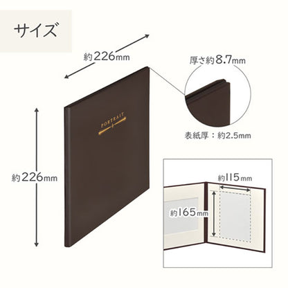 ハクバ M2020-2L-3BR スクウェア台紙 No.2020 2L（カビネ）サイズ 3面（角×3枚） ブラウン