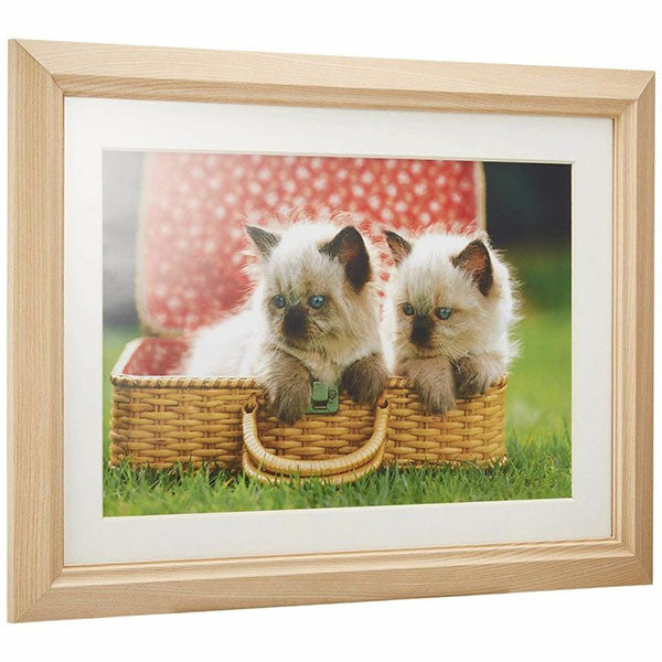 フジカラー M12 アクリルフレーム 木製額縁 ワイド6切 木地