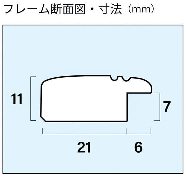 フジカラー YM-1 フォトフレーム 木製額縁 ワイド6切 ブラック
