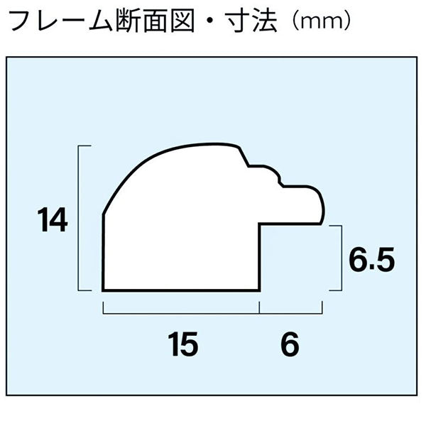 フジカラー YM-3 フォトフレーム 木製額縁 半切 ブラウン