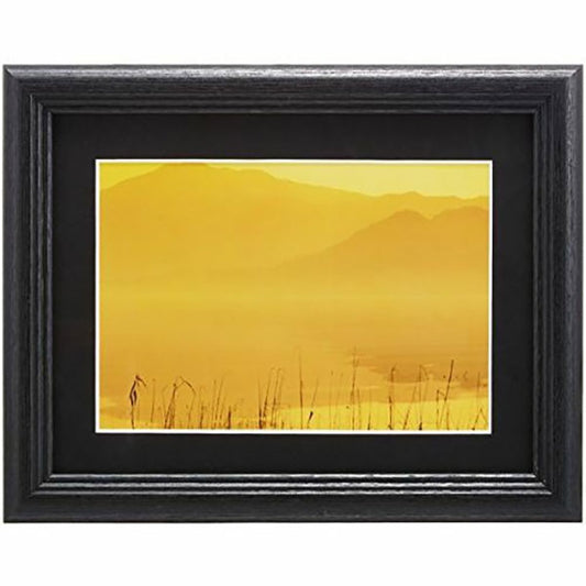 フジカラー YM-3 フォトフレーム 木製額縁 キャビネ/2Lサイズ ブラック