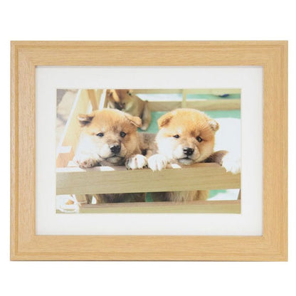 フジカラー YM-9 フォトフレーム 木製額縁 キャビネ/2Lサイズ 木地