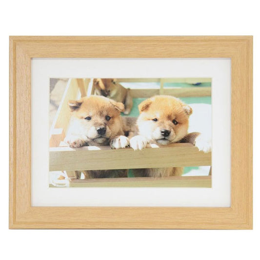 フジカラー YM-9 フォトフレーム 木製額縁 キャビネ/2Lサイズ 木地