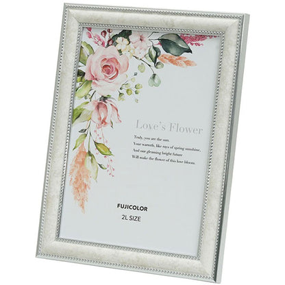 《12月5日発売予定》 フジカラー マーブルカラーフレーム 2803K 2Lサイズ ホワイト 【予約】