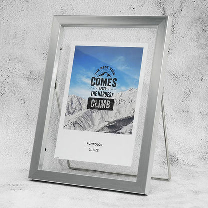 《3月6日発売予定》 フジカラー フローティーフレーム メタル調 2L シルバー