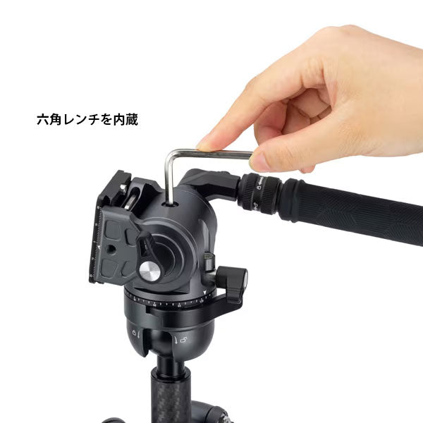 Fotopro X-AIRFLY MAX VIDEO GY カーボン三脚 4段 グレー