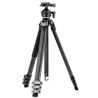 Fotopro Origin カーボン三脚 4段 自由雲台付き