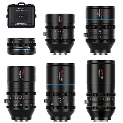 SIRUI Venus 1.6x Full Set-E-JP アナモルフィックレンズ 1.6x Full Frame 5本セット SONY Eマウント用 マウントアダプター付属