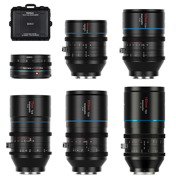 SIRUI Venus 1.6x Full Set-RF-JP アナモルフィックレンズ 1.6x Full Frame 5本セット Canon RFマウント用 マウントアダプター付属