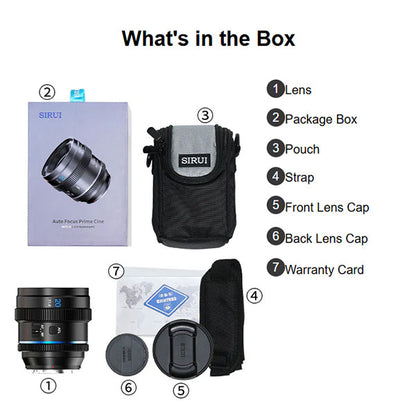 SIRUI 20AF133X-ZN-JP オートフォーカスアナモルフィックレンズ T1.8 S35 20mm Z/ナチュラル