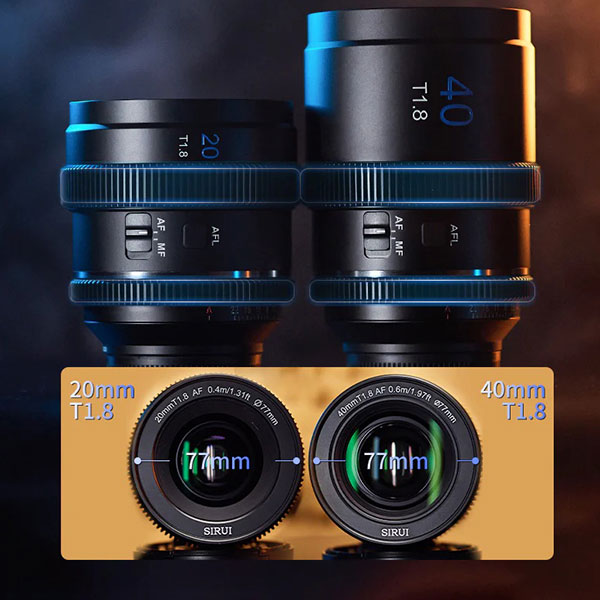 SIRUI 20AF133X-LN-JP オートフォーカスアナモルフィックレンズ T1.8 S35 20mm L/ナチュラル