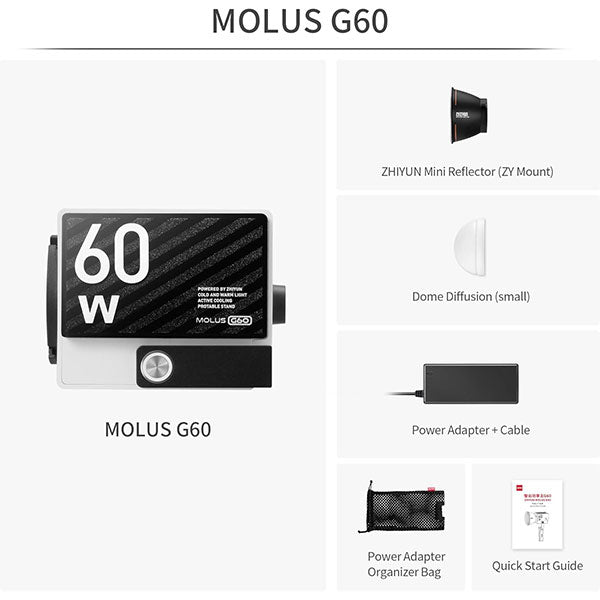 ケンコー・トキナー MOLUS G60 ZHIYUN LEDライト 60W – 写真屋さんドットコム