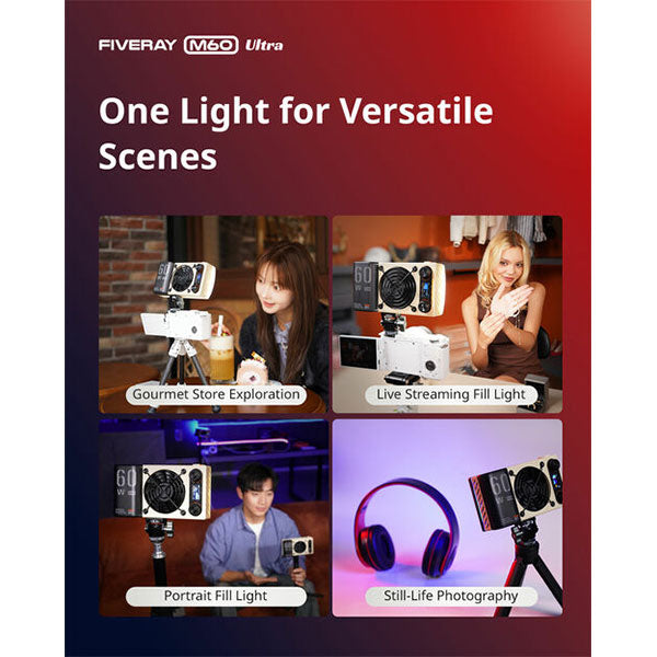 ケンコー・トキナー FIVERAY M60 Ultra ZHIYUN ポータブルRGBライト