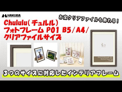 ハクバ FCHL-P01LBR Chululu（チュルル）フォトフレーム P01 B5／A4／クリアファイルサイズ ブラウン