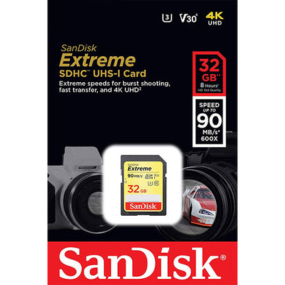 サンディスク SDSDXVE-032G-GNCIN Extreme SDHCメモリーカード UHS-I U3 V30 Class10 32GB [SanDisk 海外パッケージ]