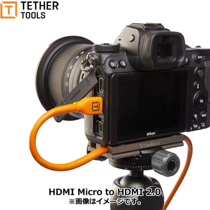 テザーツールズ H2D15-ORG テザープロ HDMI マイクロ トゥ HDMI 2.0　4.6m オレンジ