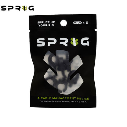 スプリッグ Sprig S6PK-1420-BK ケーブルフック 1/4インチネジ穴用1/4 -20 6個入り ブラック