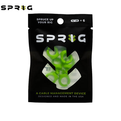 スプリッグ Sprig S6PK-1420-G ケーブルフック 1/4インチネジ穴用1/4 -20 6個入り グリーン