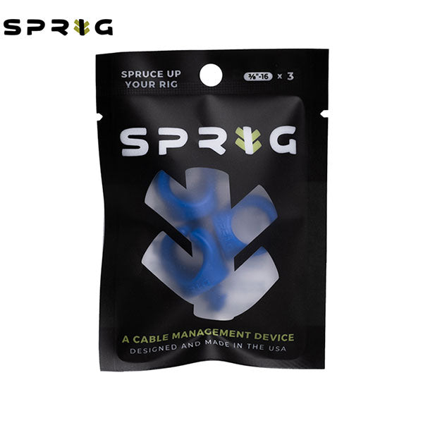 スプリッグ Sprig S3PK-3816-BL ケーブルフック 3/8インチネジ穴用3/8-16 3個入り ブルー