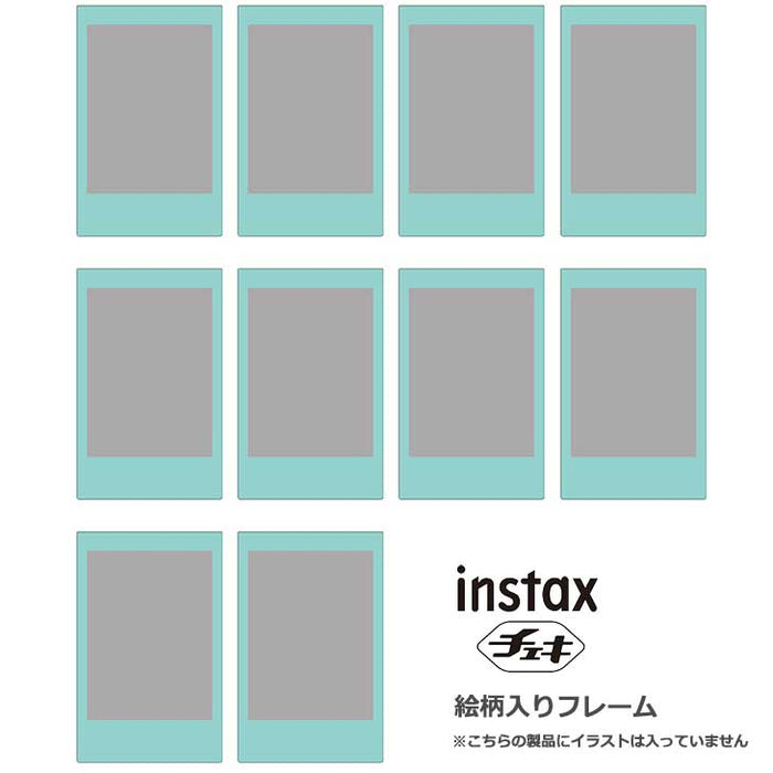 フジフイルム インスタントフィルムinstax mini チェキ専用フィルム絵柄入りフレームタイプ スカイブルーフレーム ※他の絵柄フィルム含めてお一人様5点まで