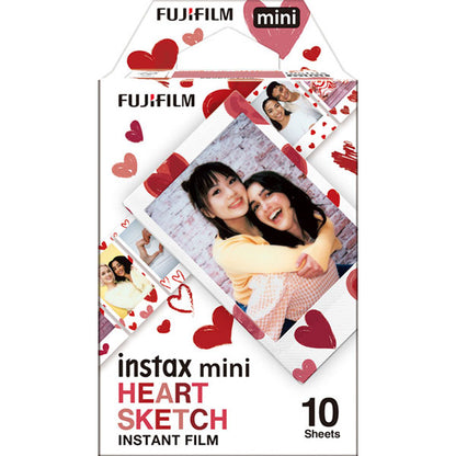 フジフイルム インスタントフィルムinstax mini チェキ専用フィルム HEART SKETCH ハートスケッチ