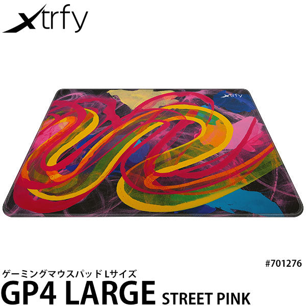 《在庫限り》Xtrfy GP4 LARGE ゲーミングマウスパッド Lサイズ ストリートピンク #701276