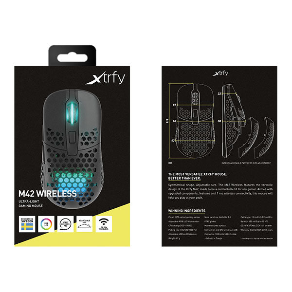 Xtrfy M42 Wireless RGB ワイヤレス ゲーミングマウス-