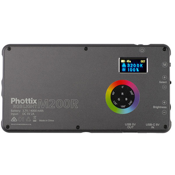 Phottix M200R RGBライト バッテリー内蔵 撮影用LEDライト – 写真屋 