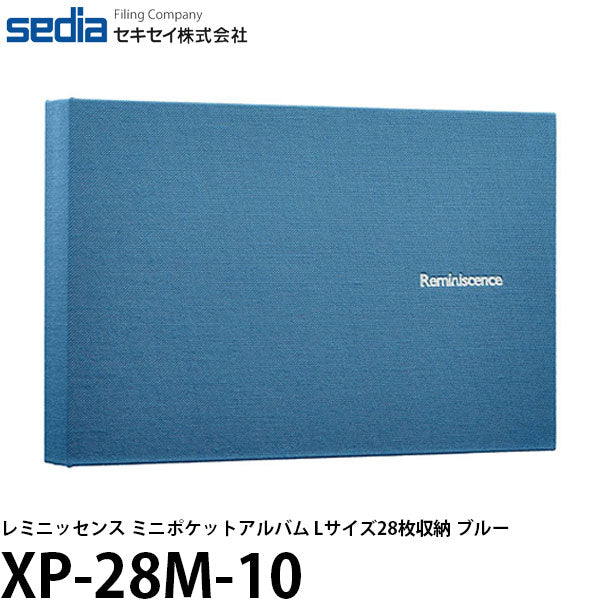 セキセイ XP-28M-10 レミニッセンス ミニポケットアルバム Lサイズ28枚収納 ブルー