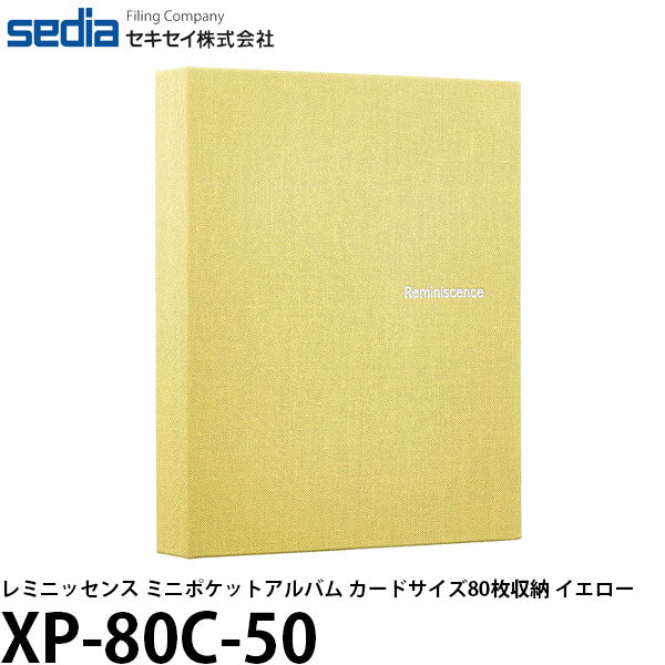 セキセイ XP-80C-50 レミニッセンス ミニポケットアルバム カードサイズ80枚収納 イエロー