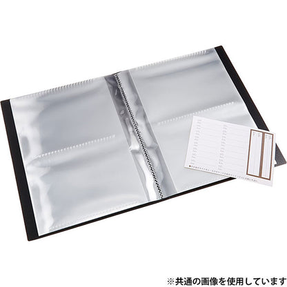 セキセイ KP-80P-21 フォトアルバム 高透明 ハガキサイズ80枚収納 ピンク