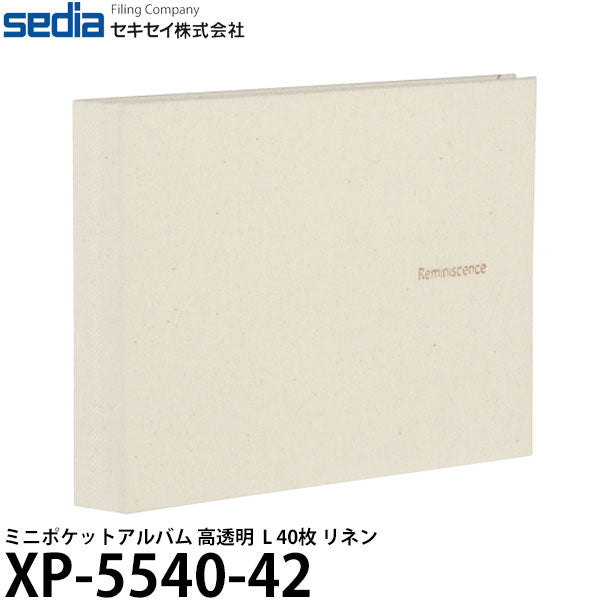 セキセイ XP-5540-42 ハーパーハウス レミニッセンス ミニポケットアルバム 高透明  L 40枚 リネン