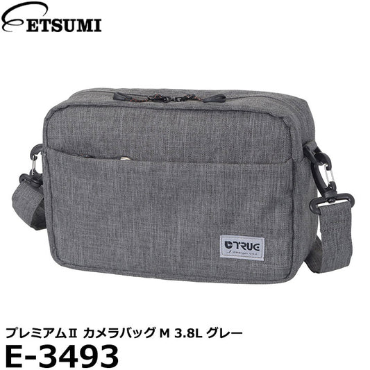 エツミ E-3493 プレミアムII カメラバッグM 3.8L グレー
