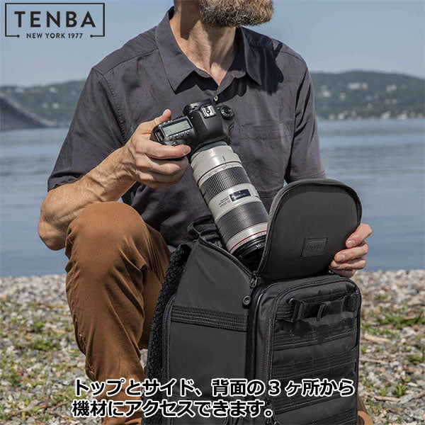 TENBA カメラバッグ AXIS V2 トップローダー 4L マルチカムブラック 637-751