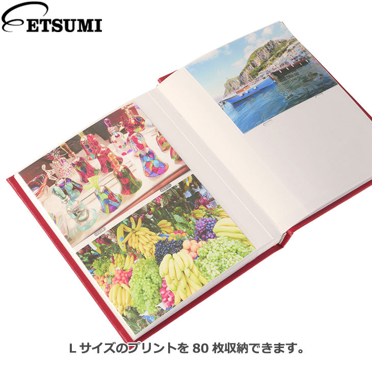 エツミ VE-5560 フォトアルバム エポカクラシック L80 レッド