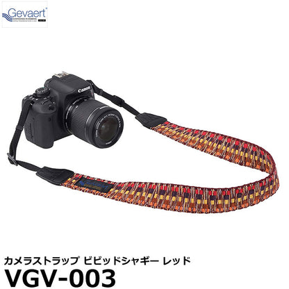 エツミ VGV-003 ゲバルトカメラストラップ ビビッドシャギー レッド