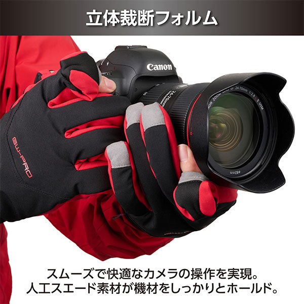 《在庫限り》ハクバ KPG-GWPLSRD GW-PRO フォトグローブ プロ PL S レッド