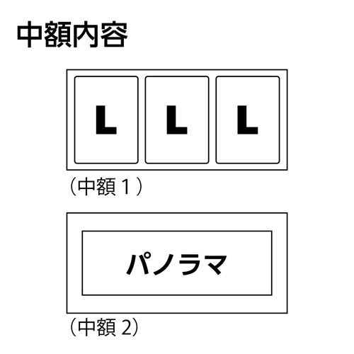 ハクバ FWLGC-NTL3 シャリテ プレジール Lサイズ×3面 フォトフレーム ナチュラル