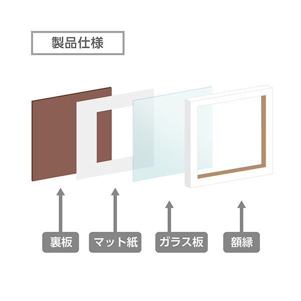 ハクバ FSQTT-WTL1 フォトフレーム tetra Lサイズ 1面 ホワイト