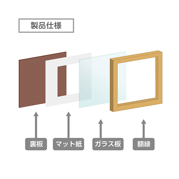 ハクバ FSQTT-NTL2 フォトフレーム tetra Lサイズ 2面 ナチュラル