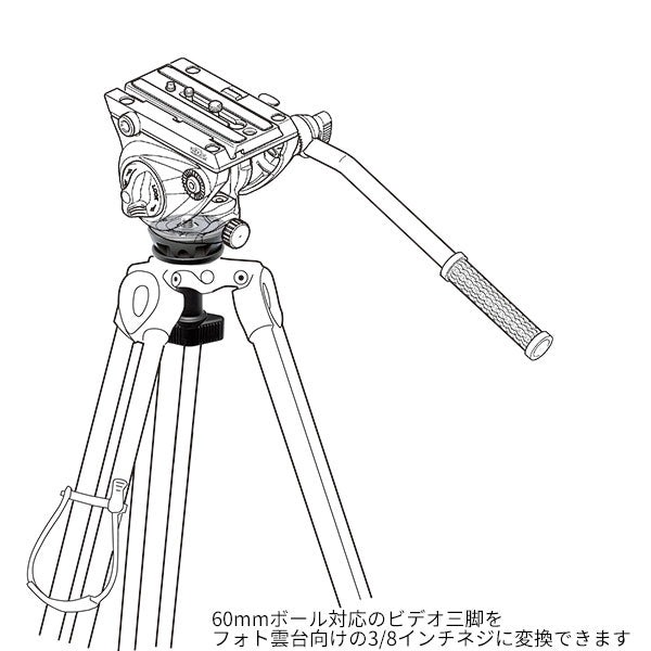 マンフロット 560BALLSH 60mm径ハーフボール ショート