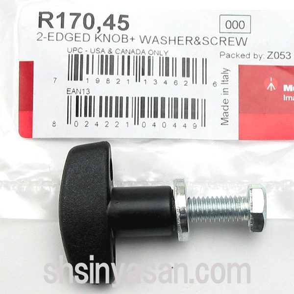 マンフロット スペアパーツ R170.45 2-EDGED KNOB + WASHER&SCREW ※欠品：ご注文後、約8ヶ月かかります（5/16現在）