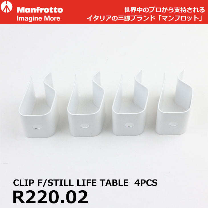 マンフロット スペアパーツ R220.02 CLIP F/STILL LIFE TABLE 4PCS